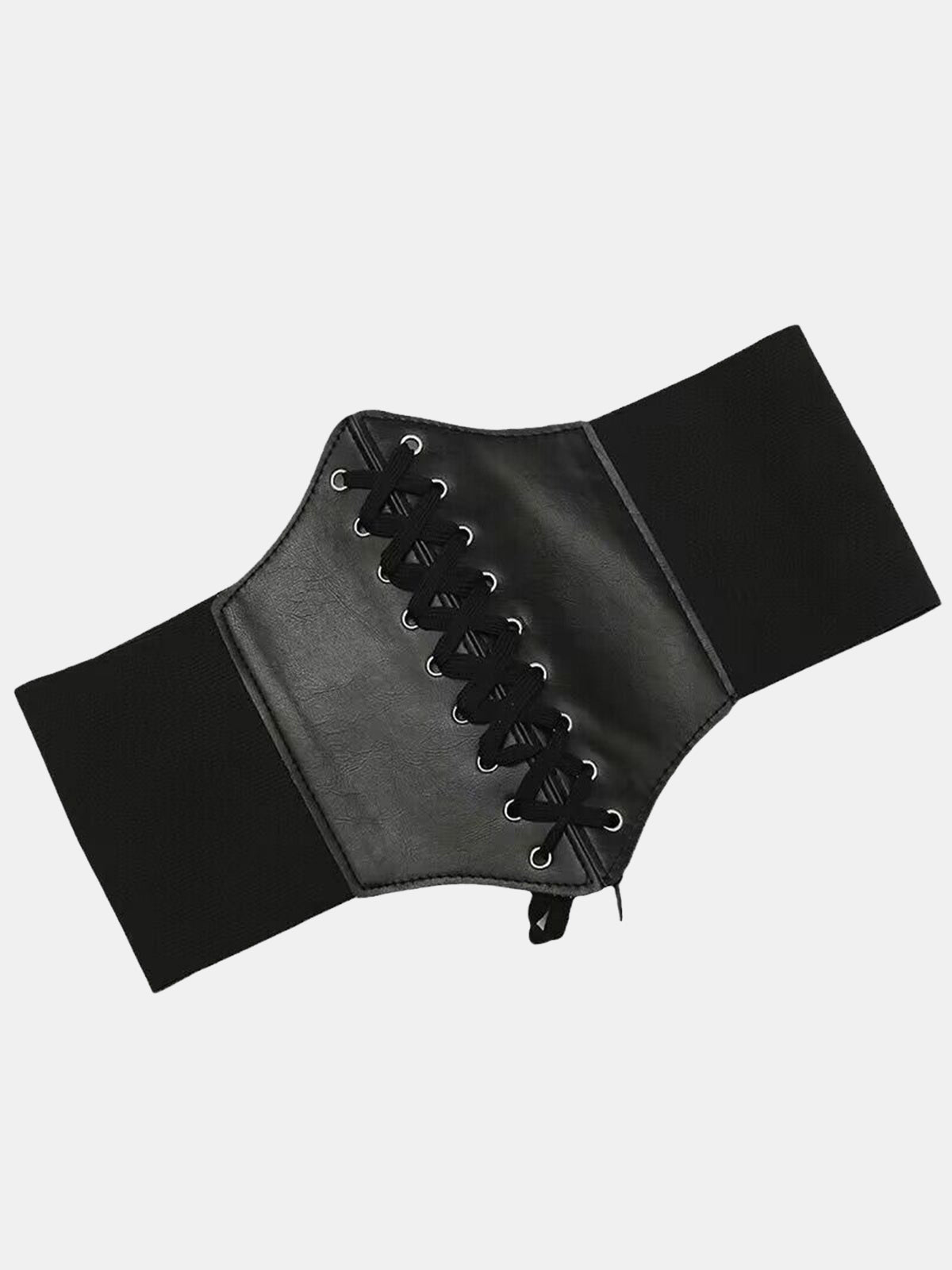 Lace-Up Faux Leather Corset Belt