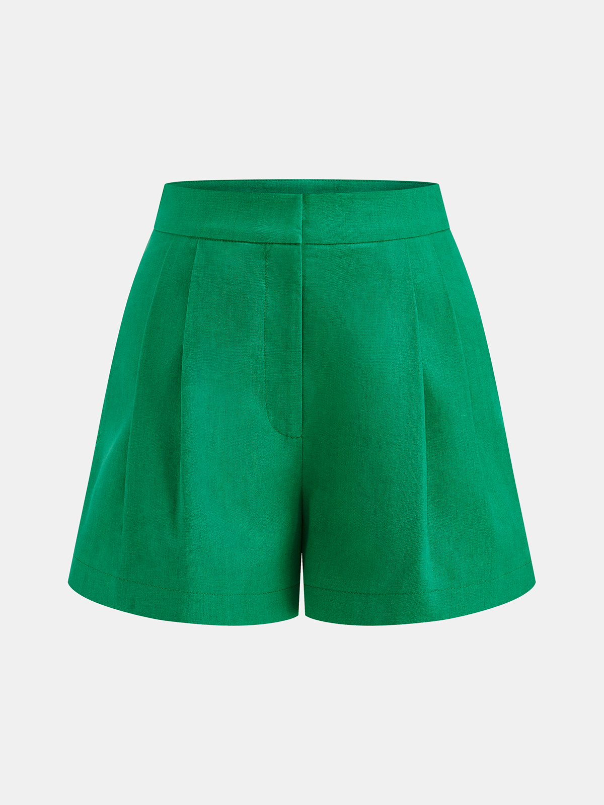 Linen-Cotton Blazer Vest & Tailored Shorts Set