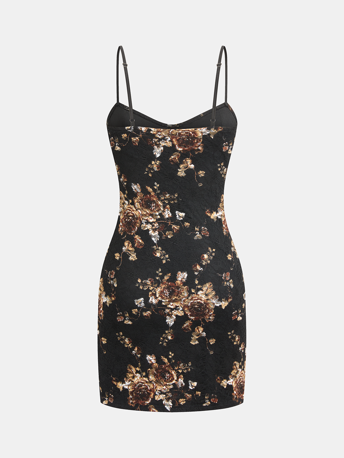 Floral Lace Cami Dress & Wrap Satin Skirt Set