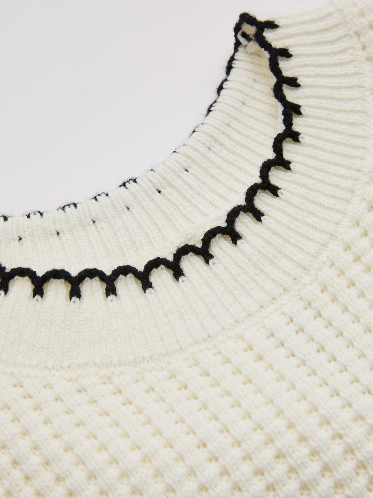 Haut sans manches en tricot gaufré avec nœud décoratif