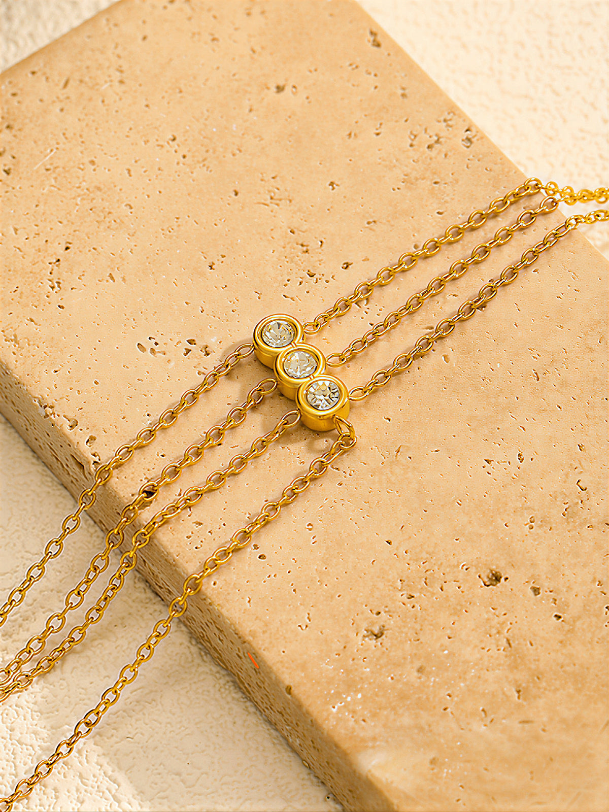 Zircon Multi-Layer Finger Chain Bracelet