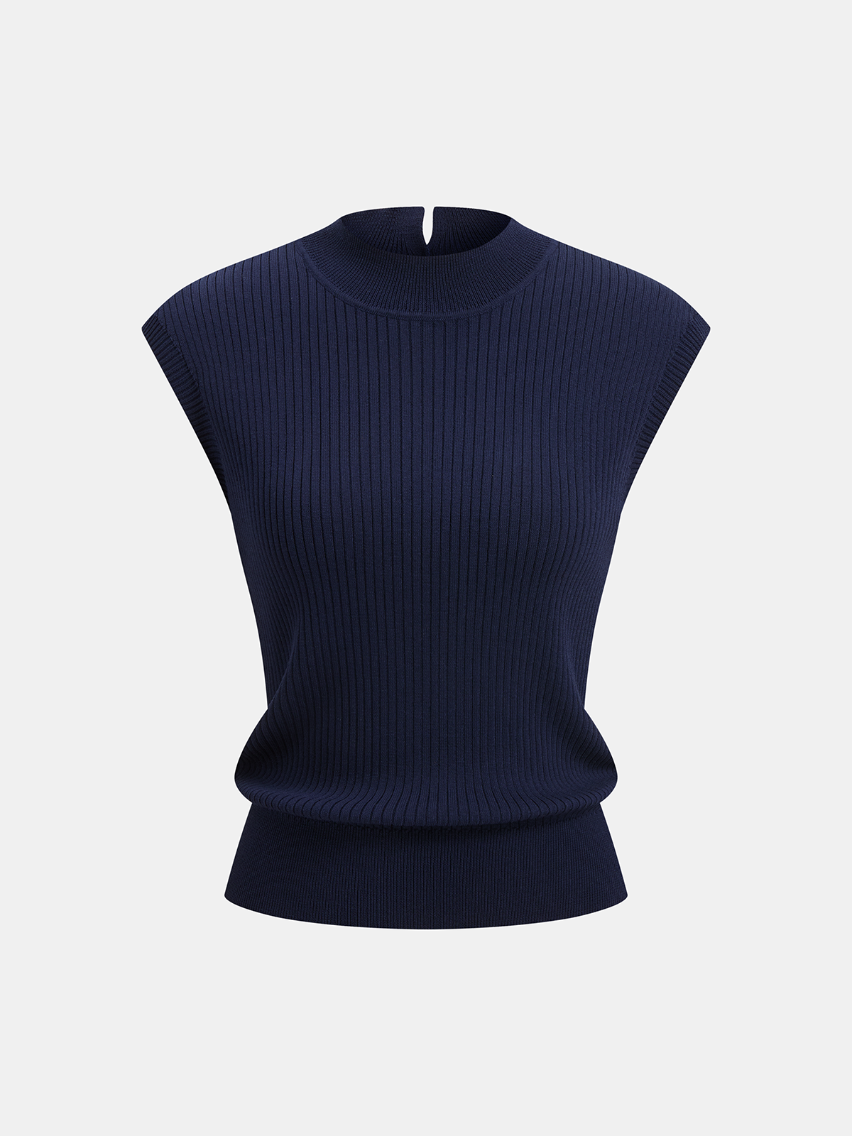 Backless Ribbed Knit Sleeveless Top