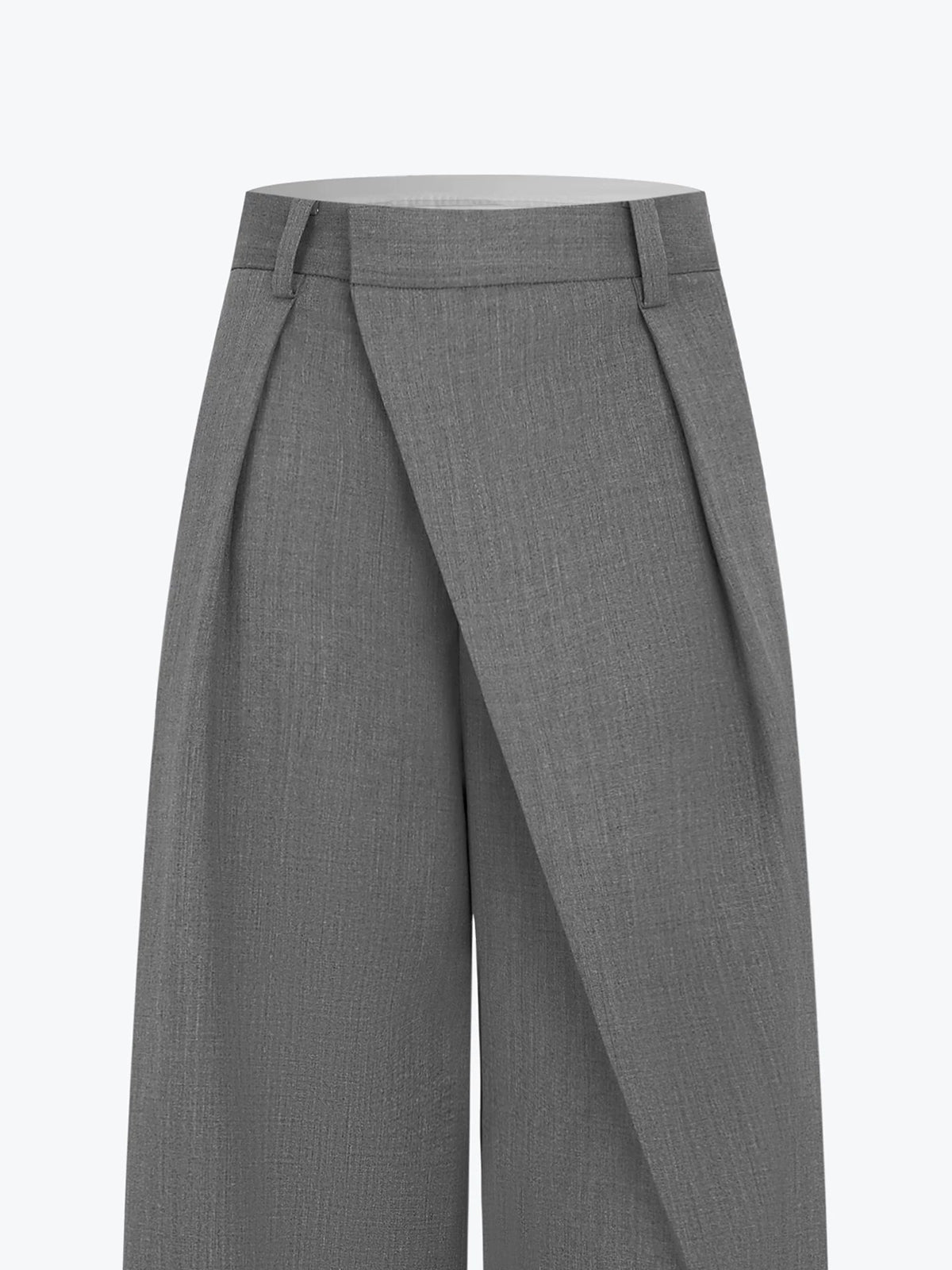 Pantalon large plissé asymétrique