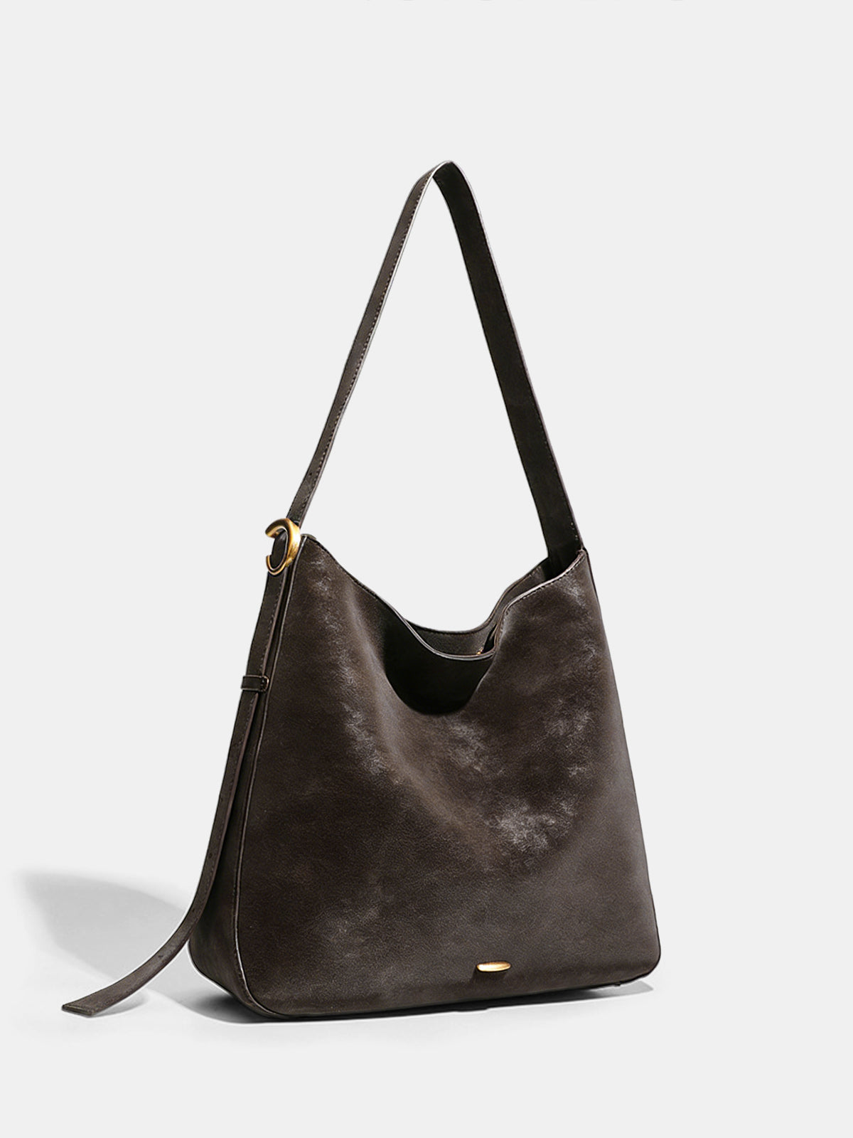 Large-Capacity Faux Suede Hobo Bag