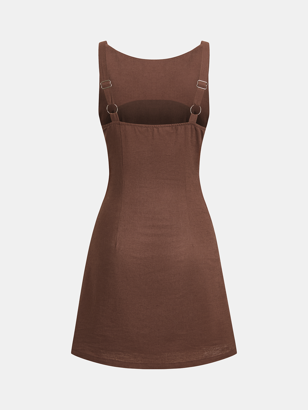 Cotton Linen Sleeveless Ruched Mini Dress