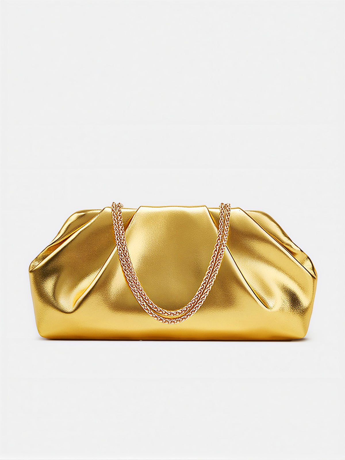 Crinkled Chain Strap Cloud Bag