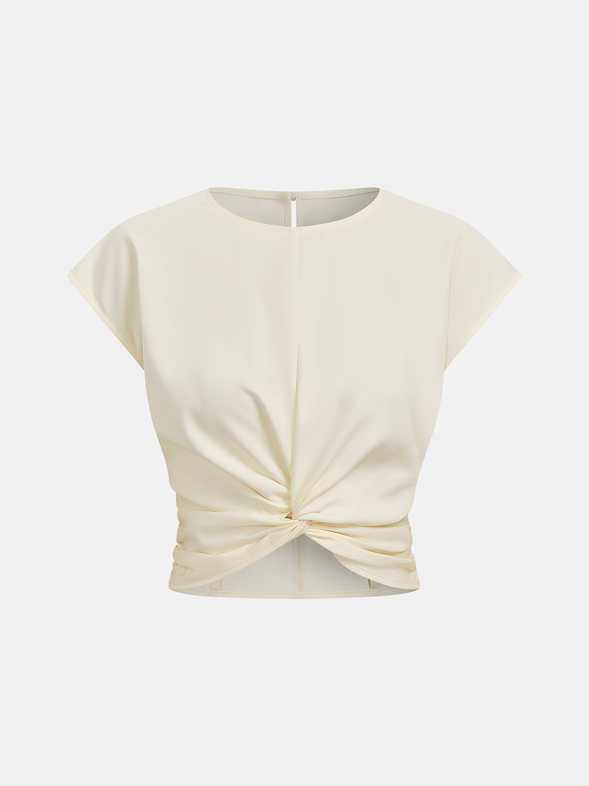 Ensemble crop top torsadé et jupe midi
