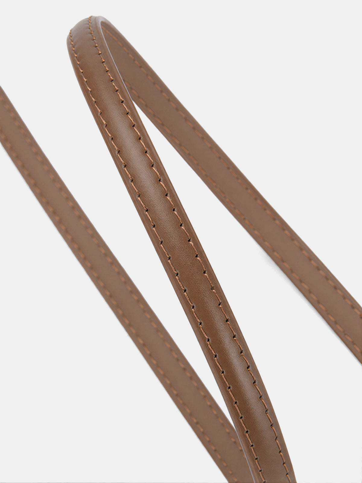 Knot Detail Leather Thin Belt