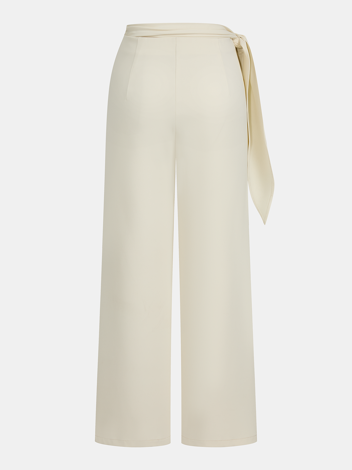 Drapierte Wickelhose mit weitem Bein