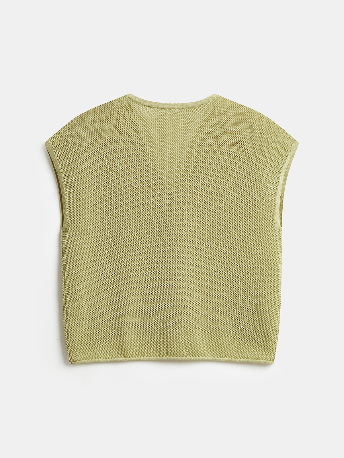 Gilet en tricot sans manches avec boutons en relief
