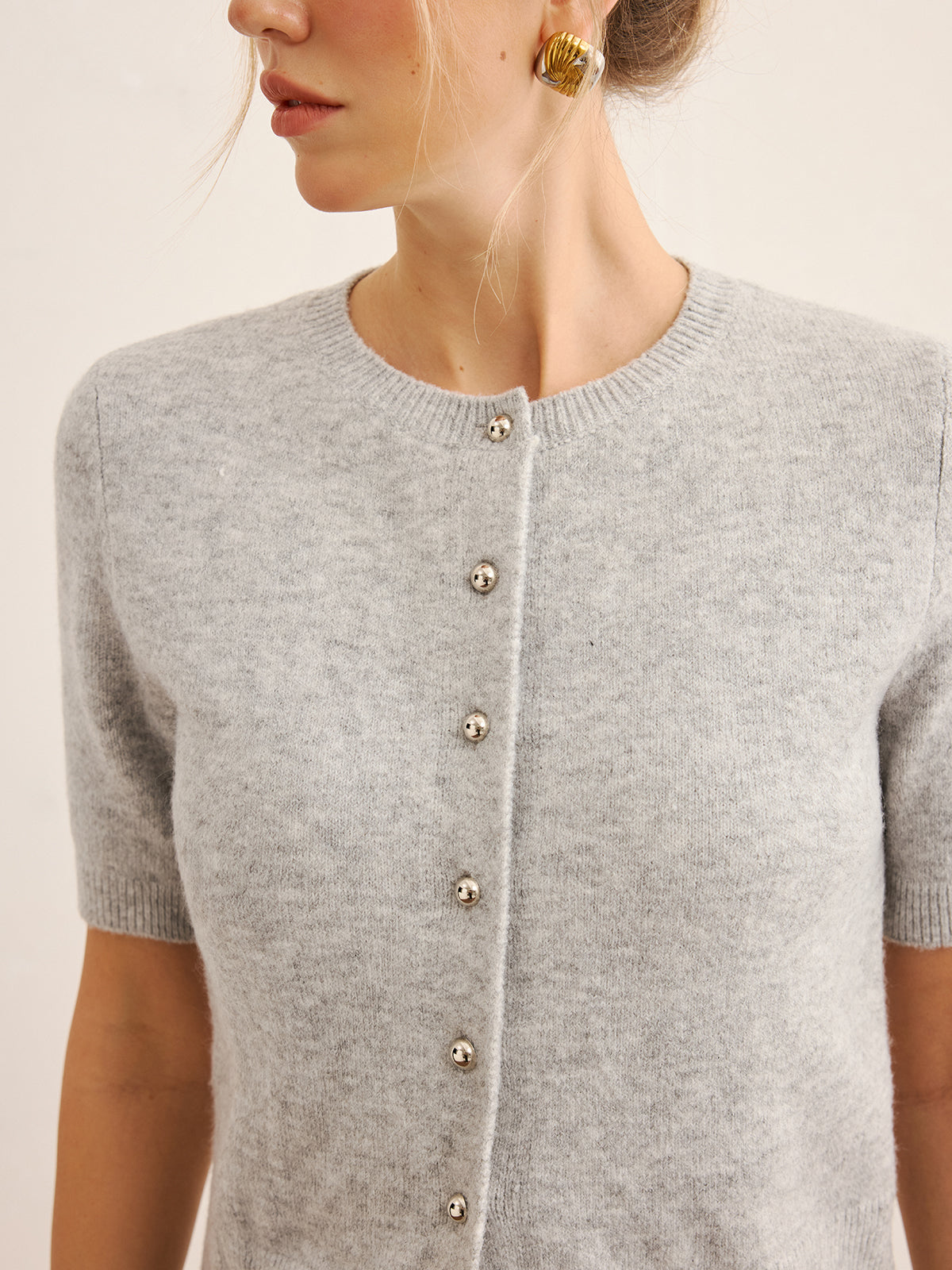 Kurzärmeliger Strick-Cardigan