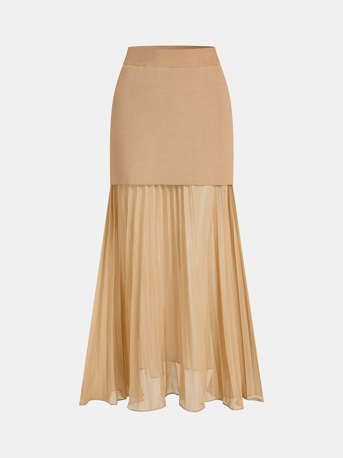 V-Neck Knit Top & Pleated Skirt Set