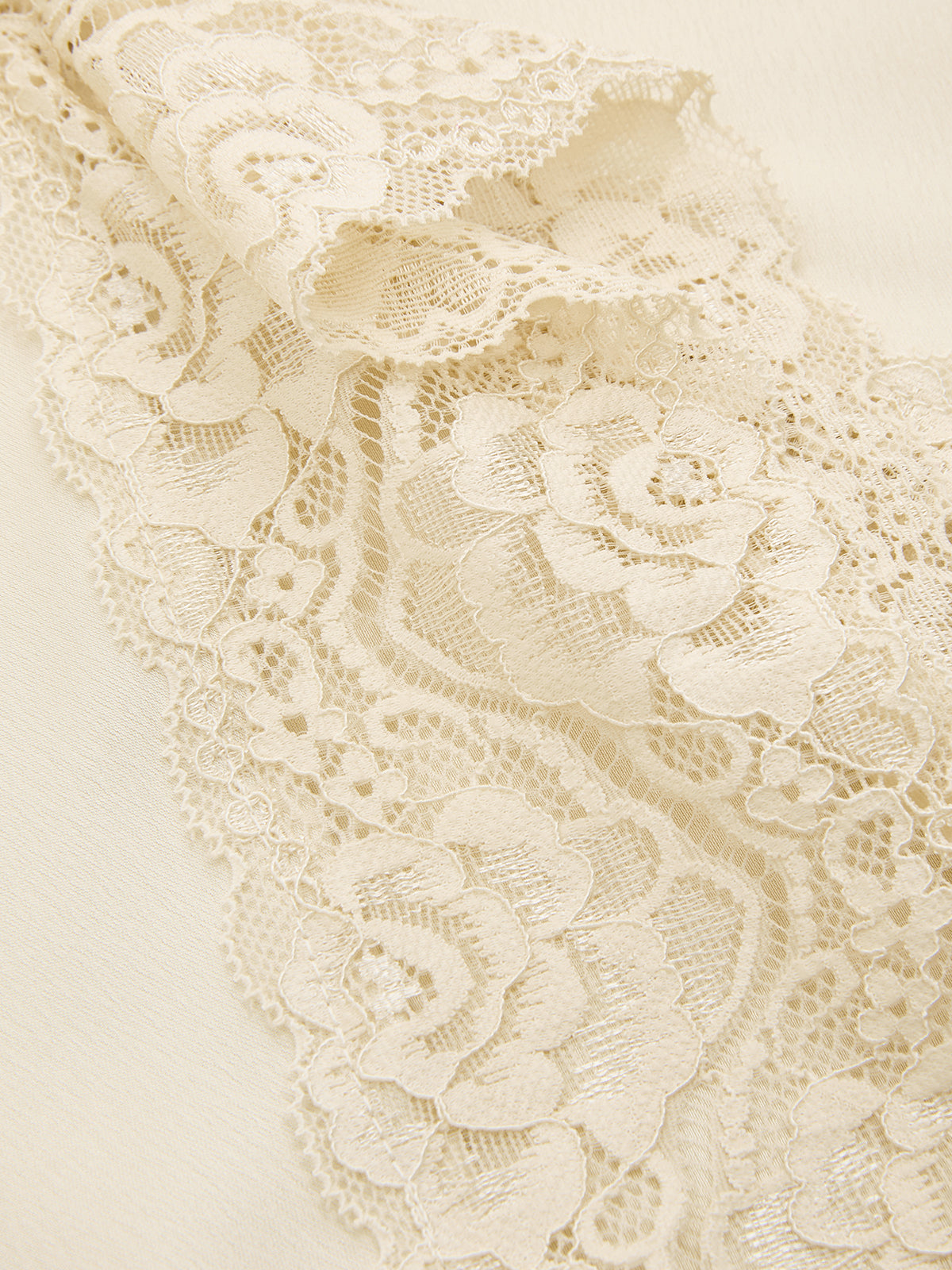 Lace Trim Satin Sleeveless Mini Dress