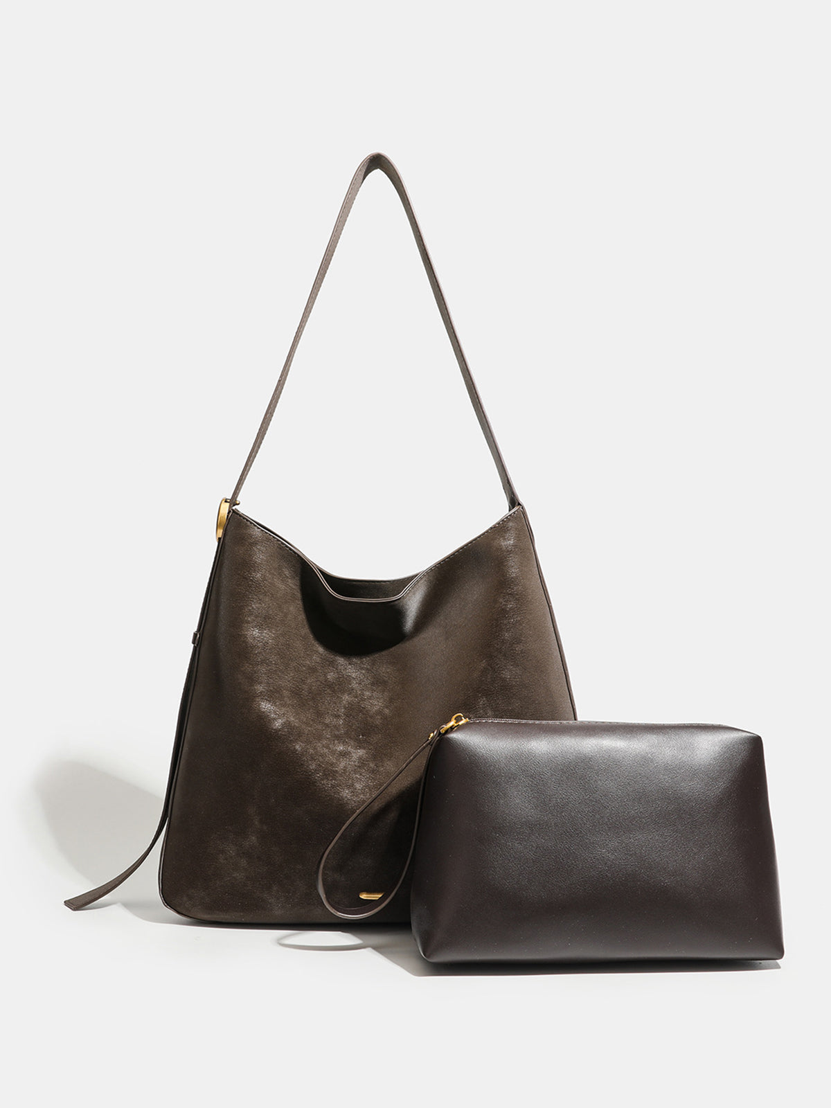 Large-Capacity Faux Suede Hobo Bag