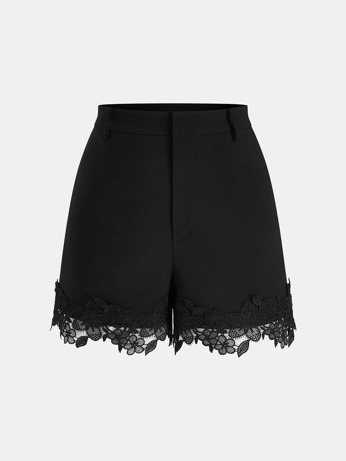 Sleeveless Lace Trim Crop Top & Shorts Set
