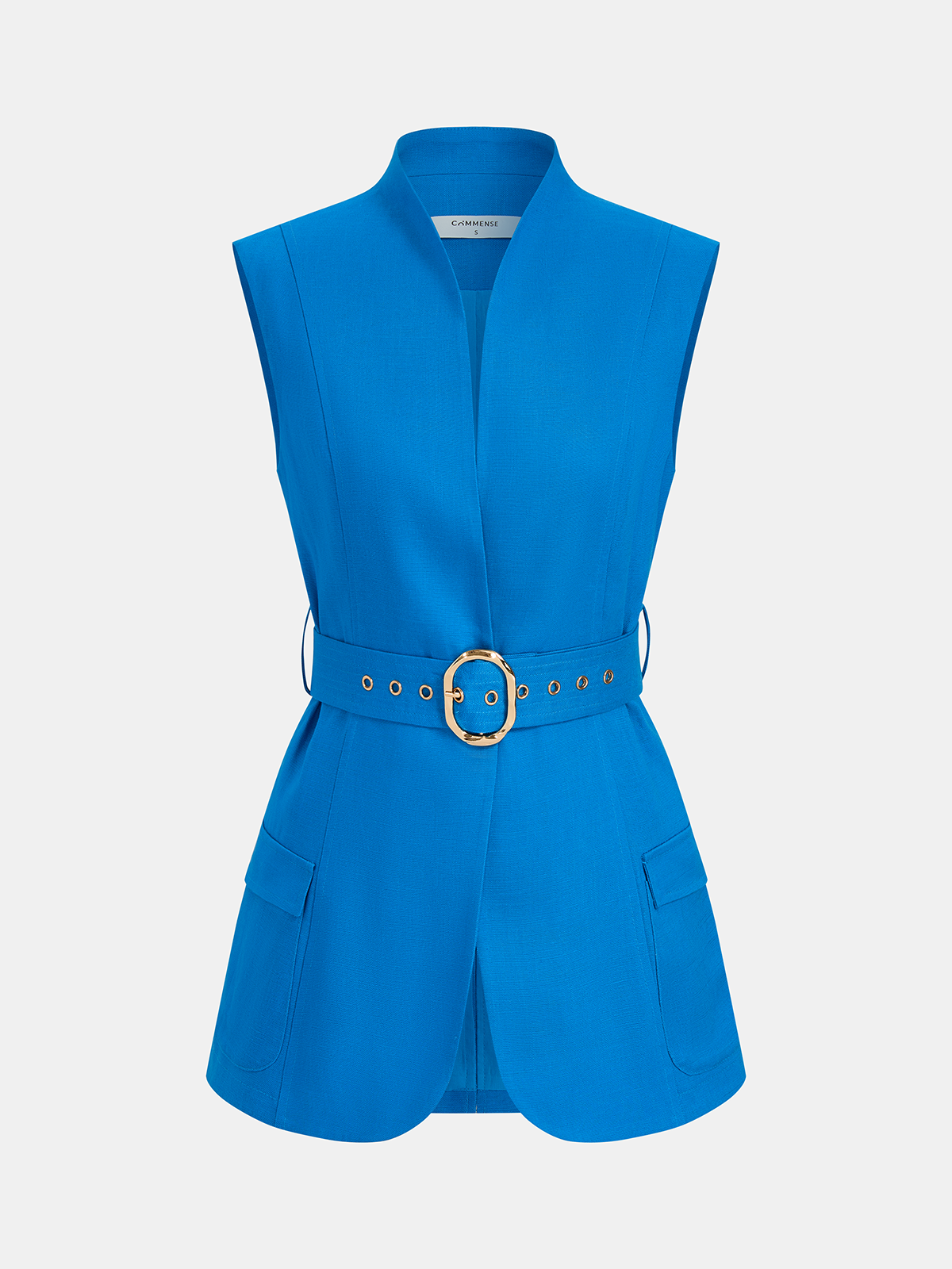 Sleeveless Blazer Vest & Pleated Shorts Set