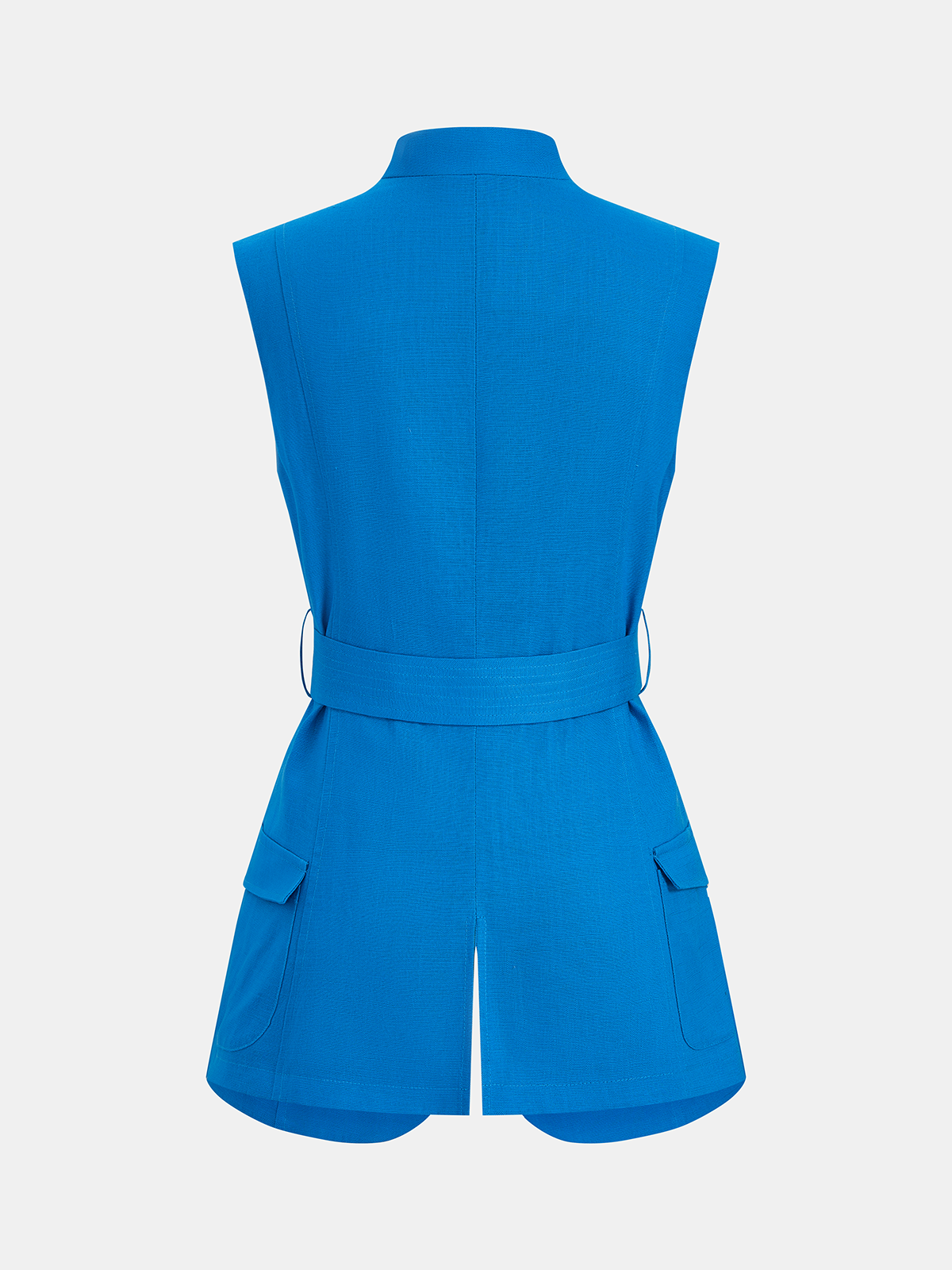 Sleeveless Blazer Vest & Pleated Shorts Set