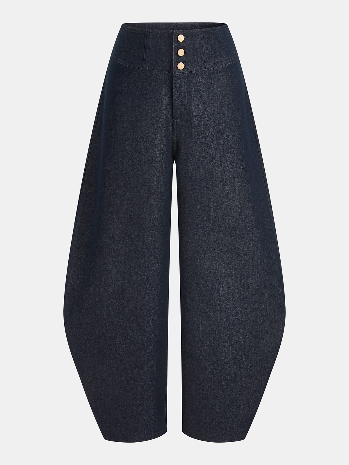 High-Waist-Hose mit Knopfverschluss und Ballonform