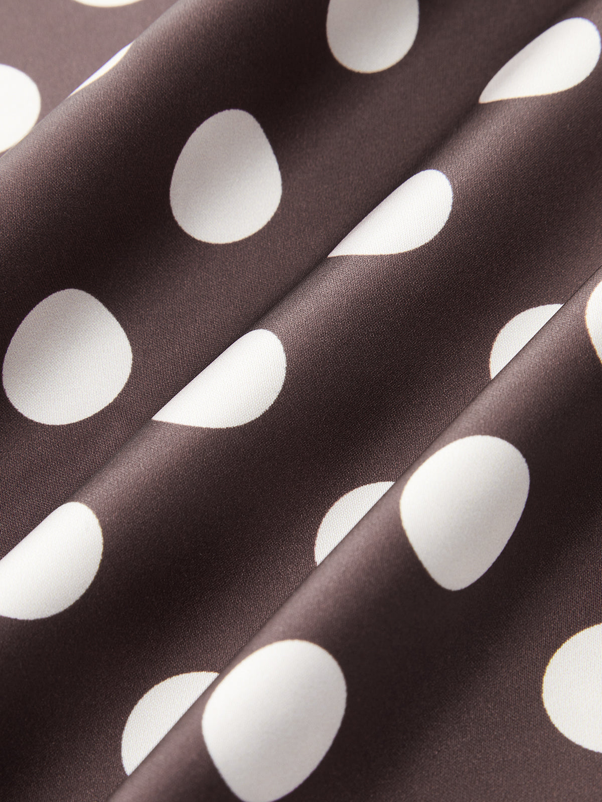 Polka Dot Backless Halter Satin Top