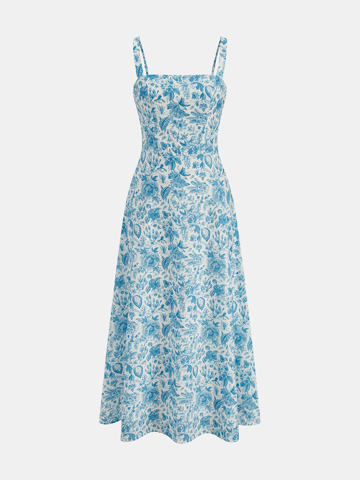Floral Print Strappy Maxi Dress