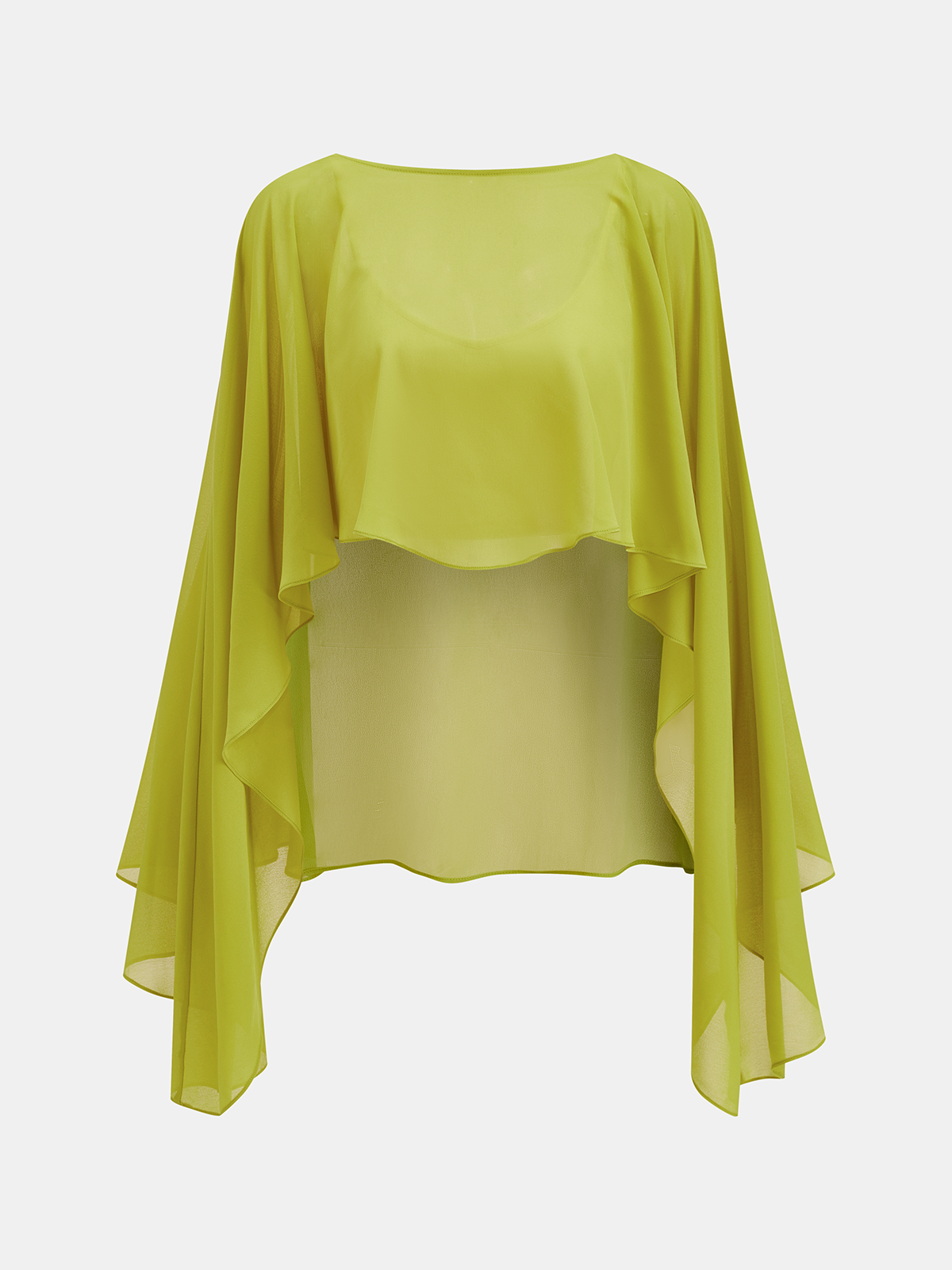 Chiffon Cape Top & Camisole Two-Piece Set