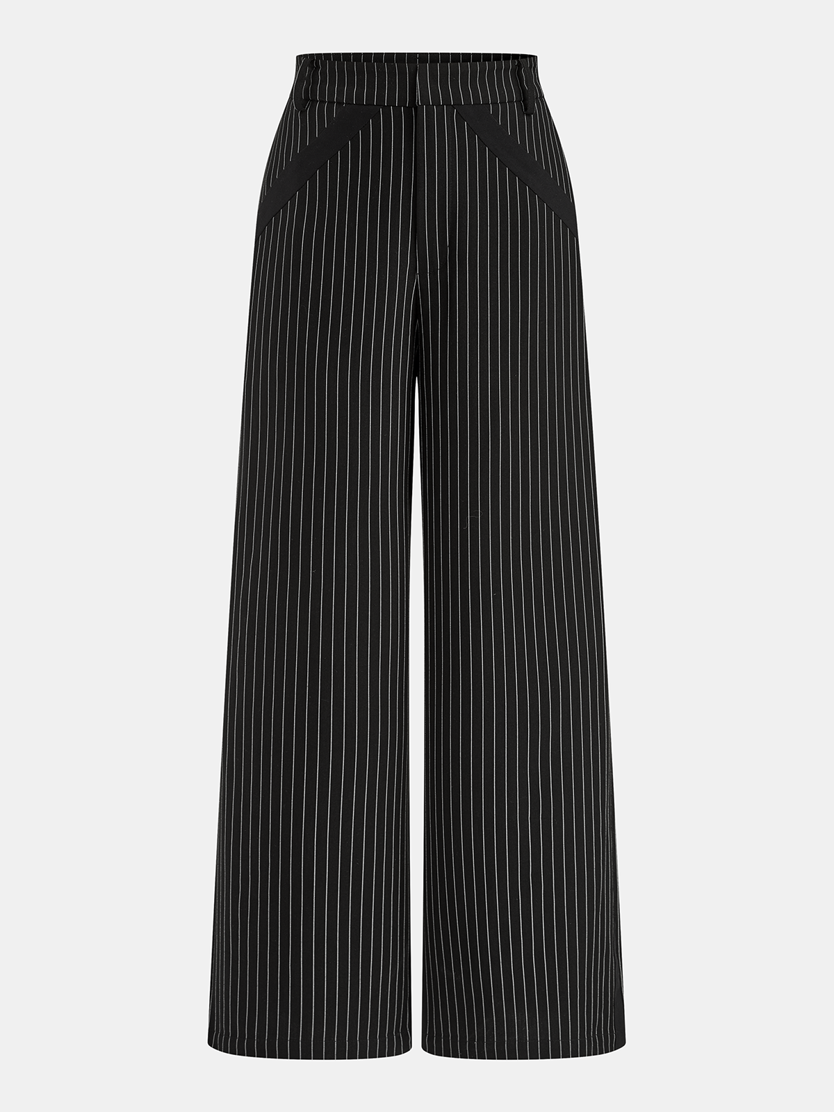 Pinstripe Halter Top & Wide Leg Pants Set
