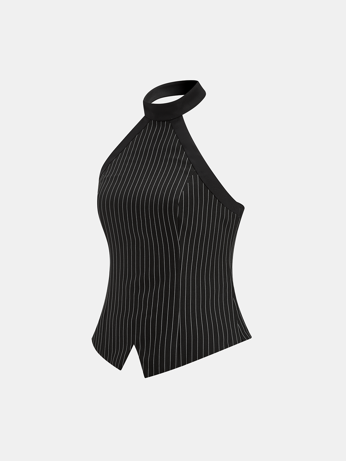 Pinstripe Halter Top & Wide Leg Pants Set