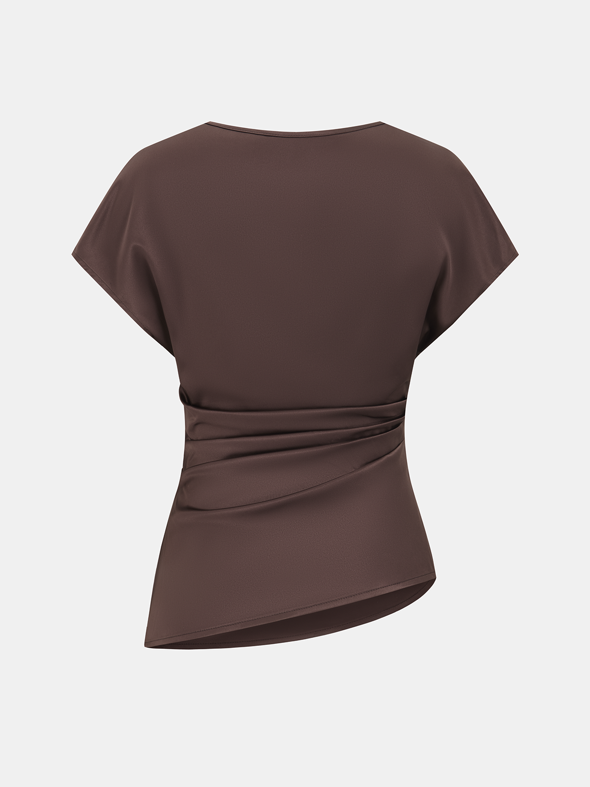 Ruched Asymmetrical Top & Midi Skirt Set
