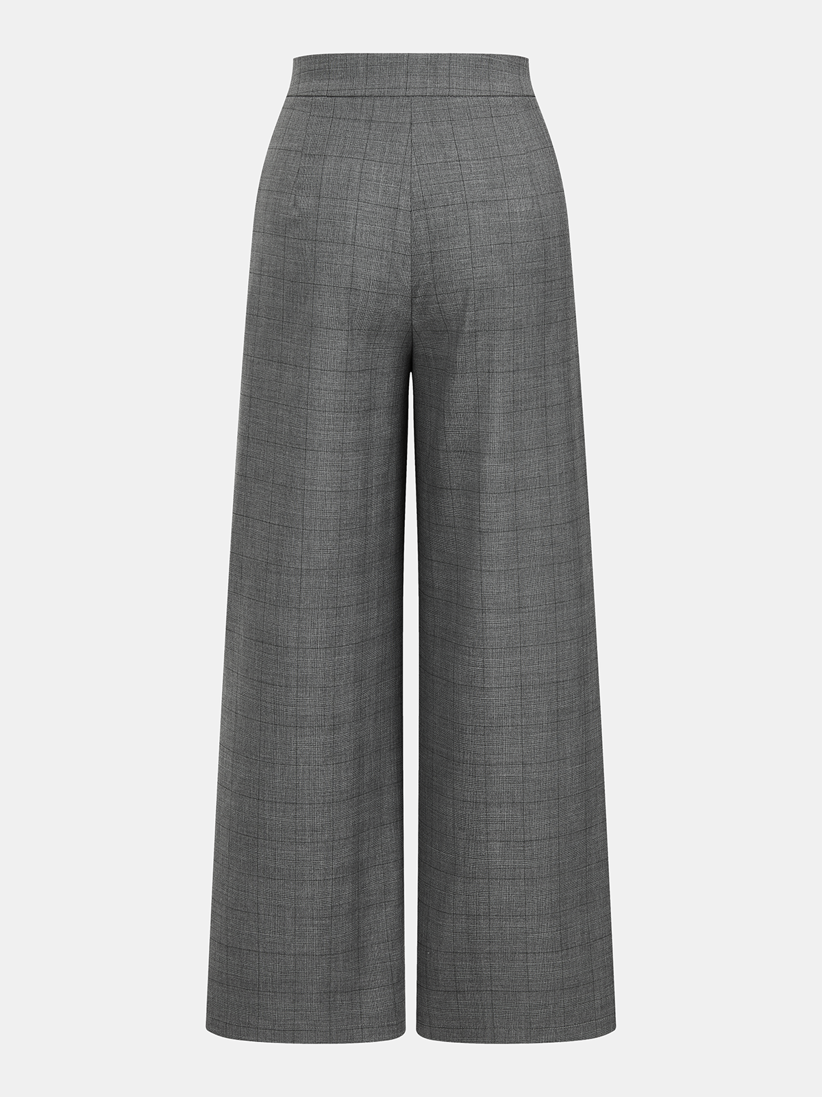 Plaid Lace Trim Strapless Top & Pants Set