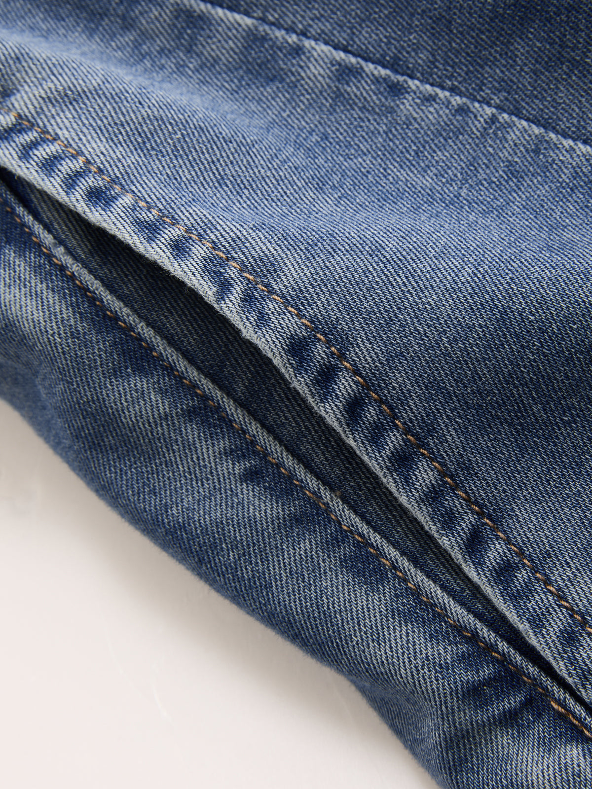 Buttoned Cuff Denim Mid-Waist Balloon Pants