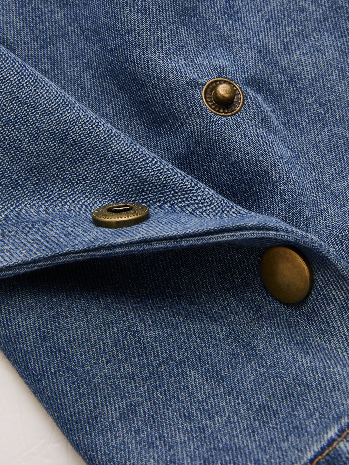 Buttoned Cuff Denim Mid-Waist Balloon Pants