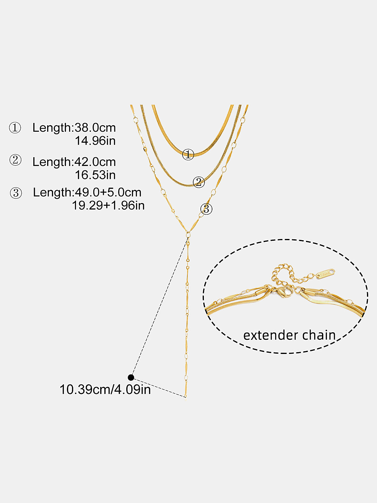 Layered Y-Shaped Lariat Necklace
