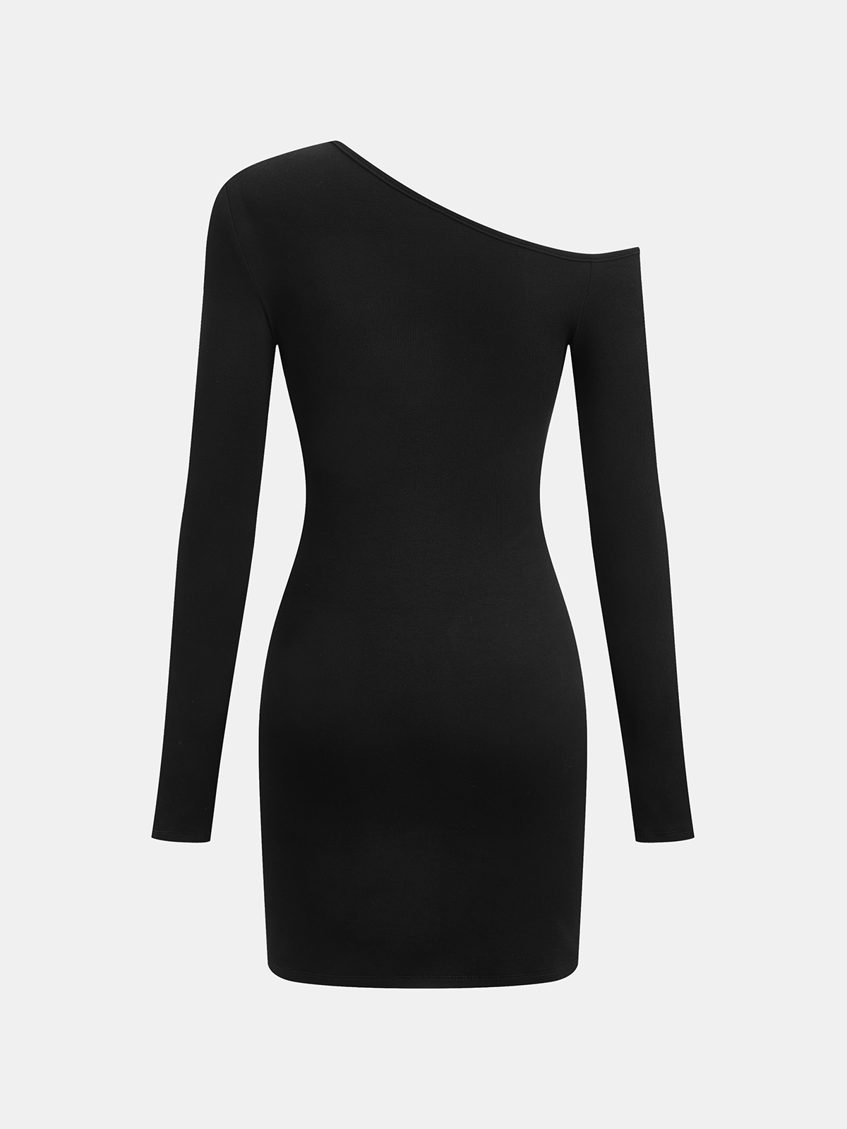 One-Shoulder Cut-Out Long Sleeve Mini Dress