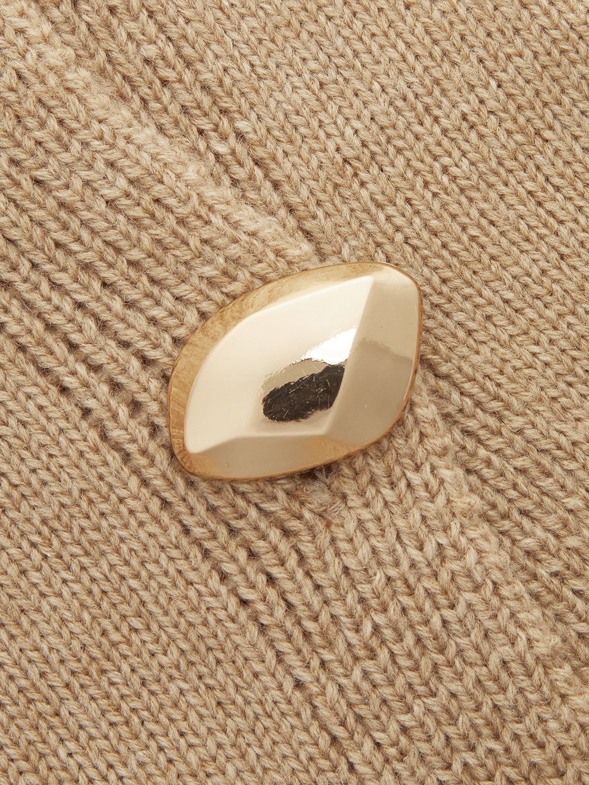 Metal Button Wool Blend Sweater Vest