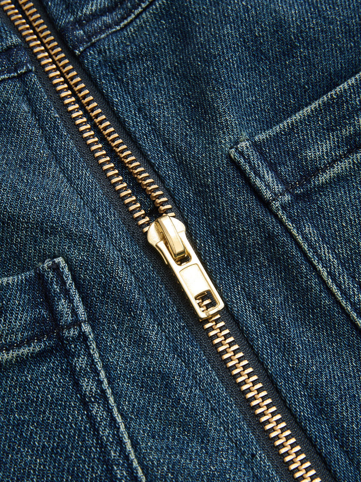 High-Waist Wide-Leg Denim Pants