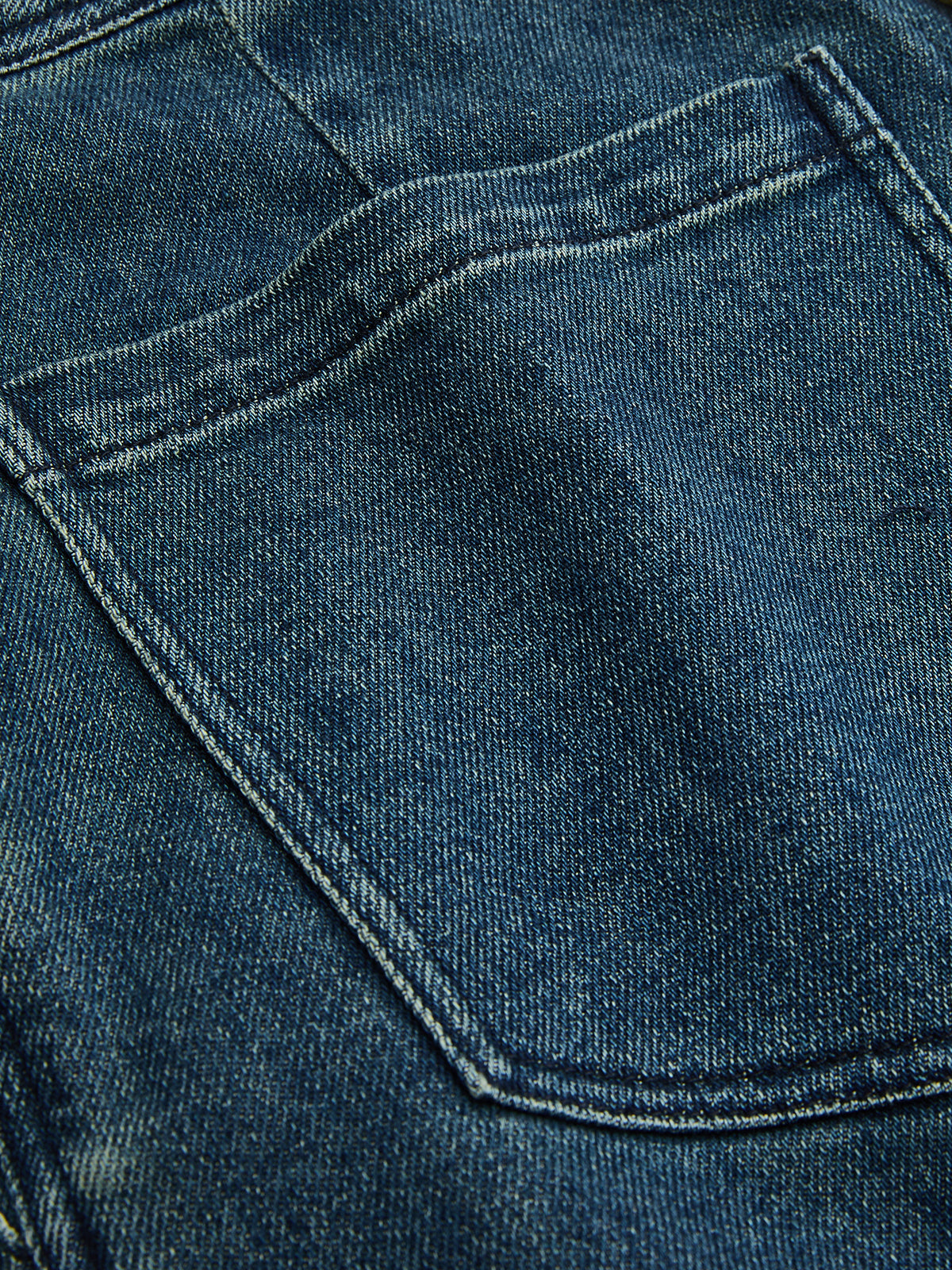 High-Waist Wide-Leg Denim Pants