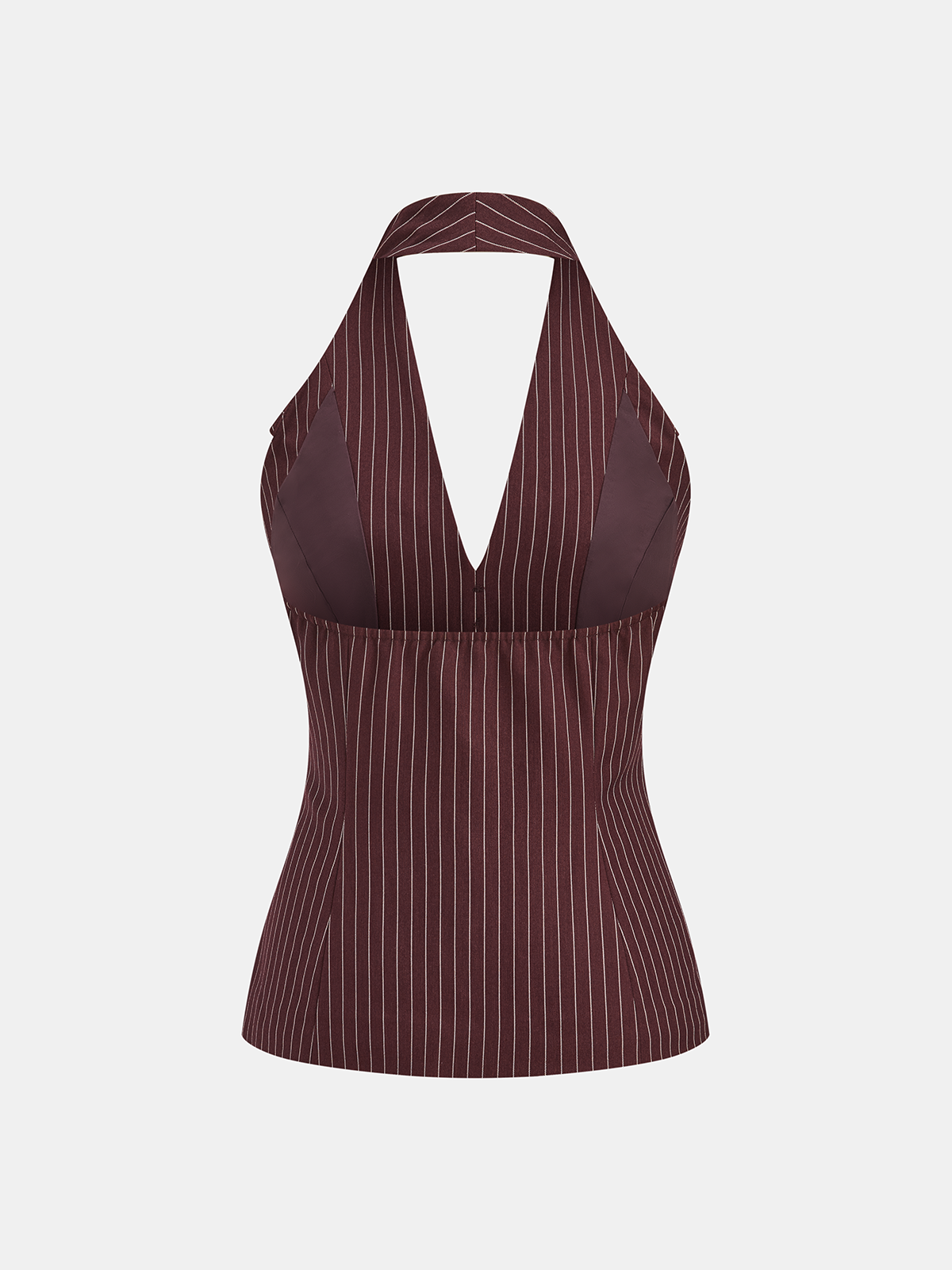 Pinstriped Halter Top & Wide Leg Pants Set