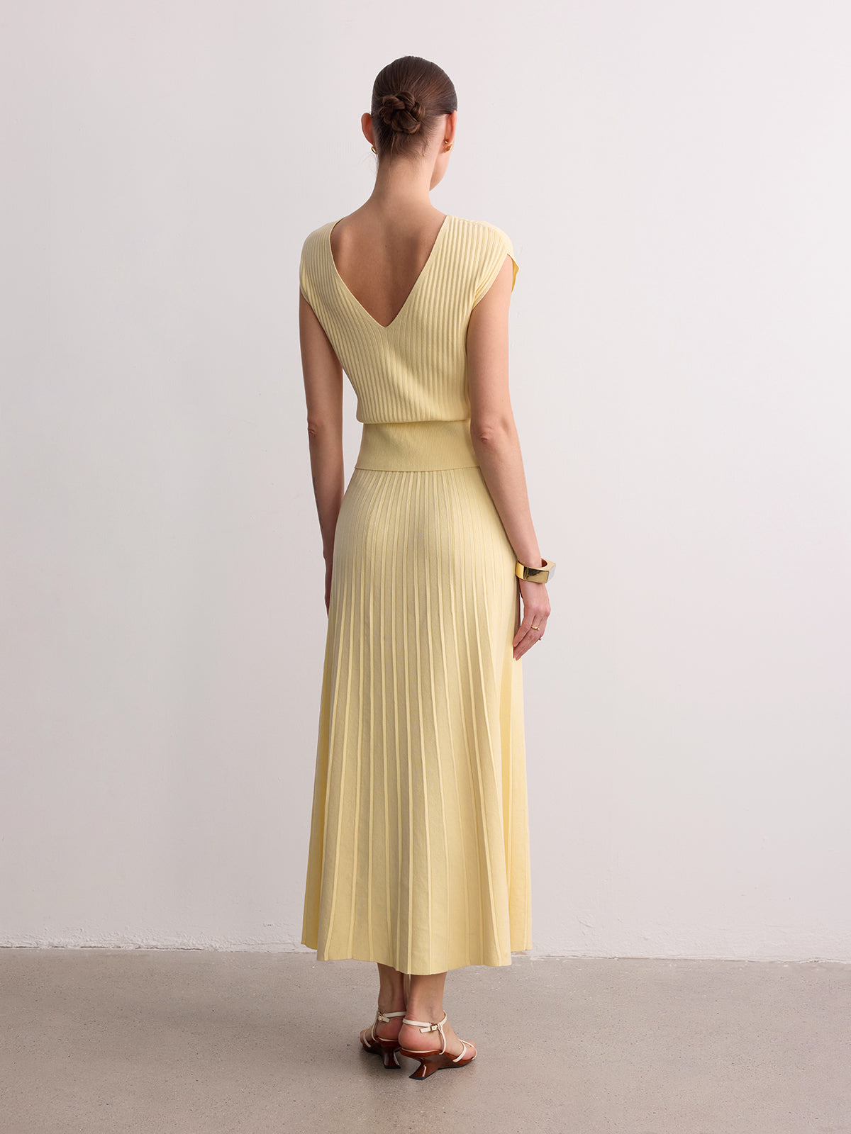 Gerippter Maxi-Strickrock