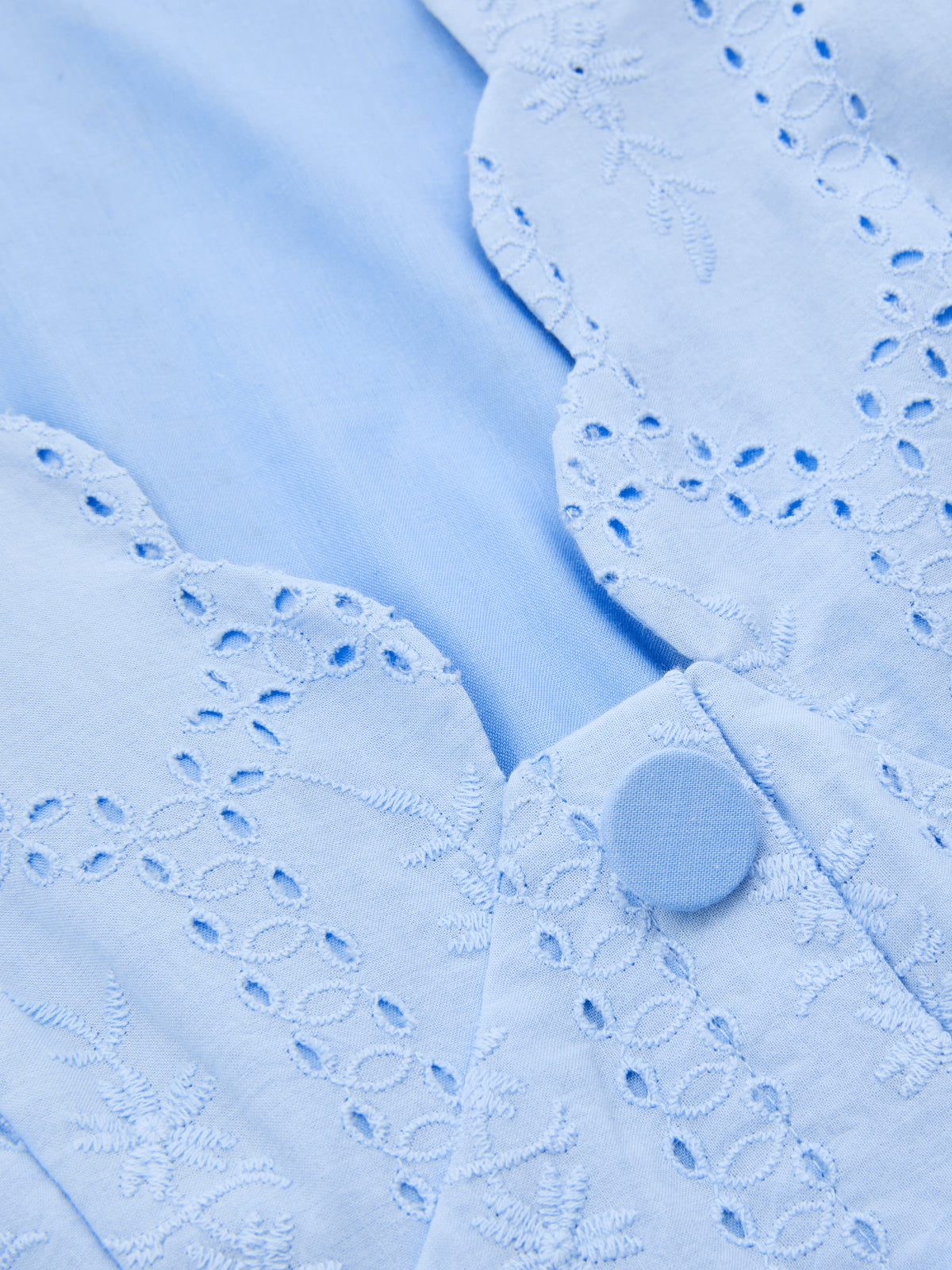 Sleeveless Embroidered Cotton Eyelet Midi Dress