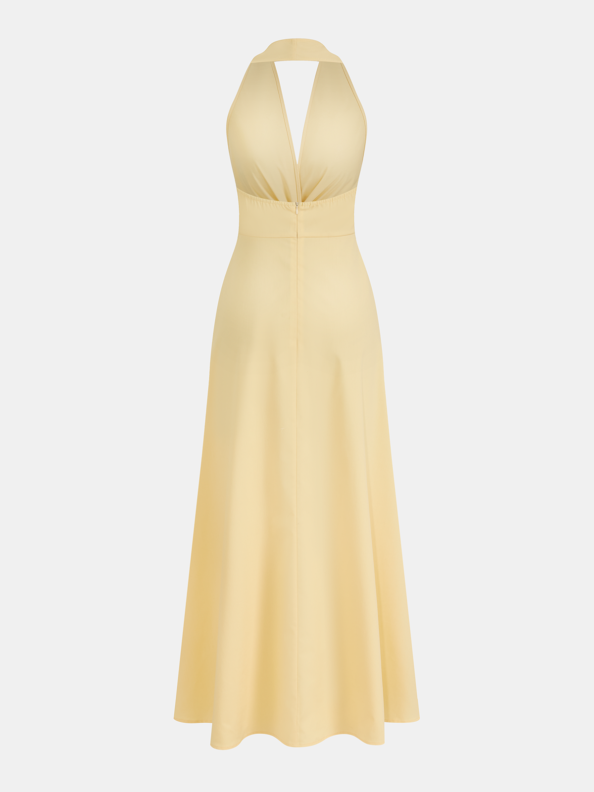 Robe longue torsadée à col licou