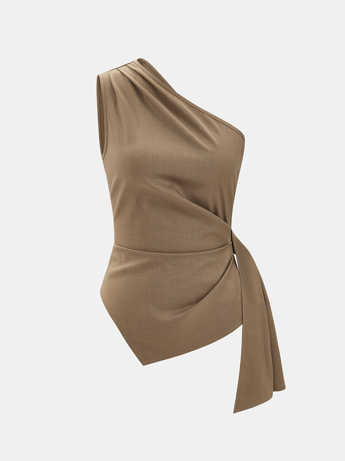 Débardeur asymétrique à nouer à la taille