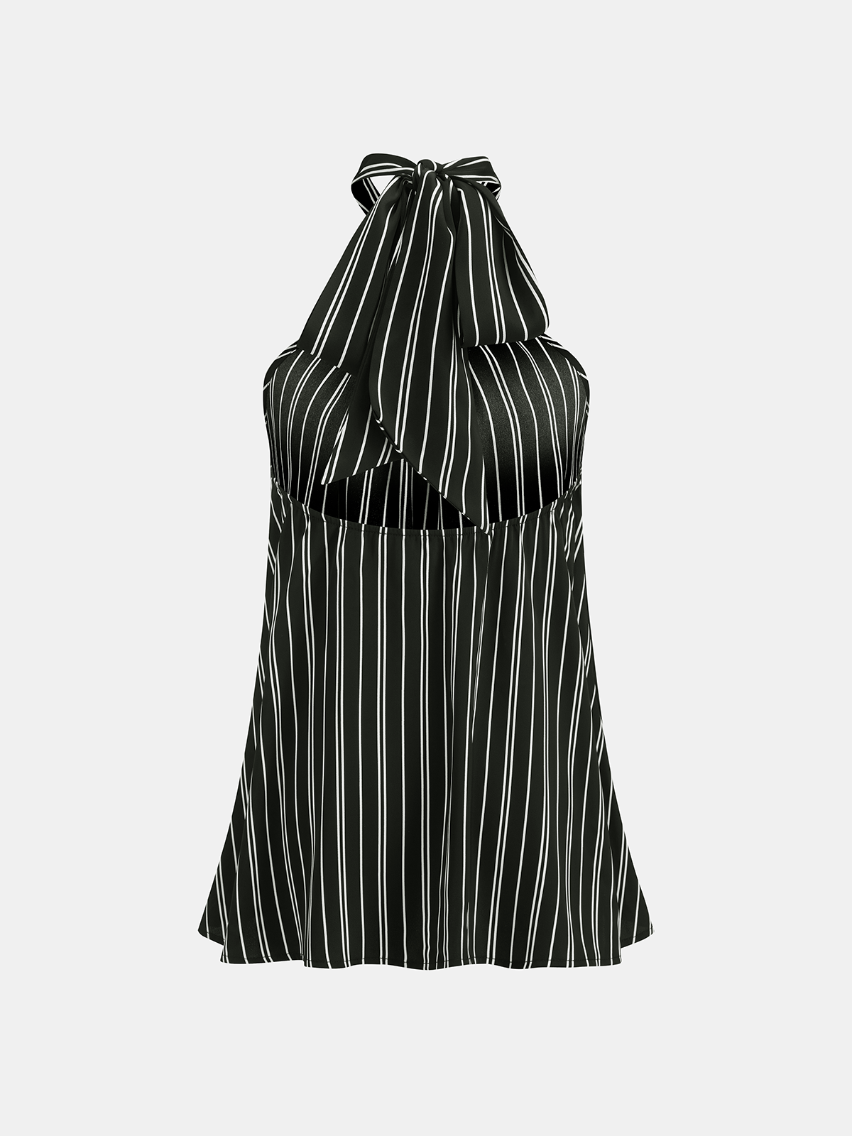 Striped Halter Satin Top & Pants Set