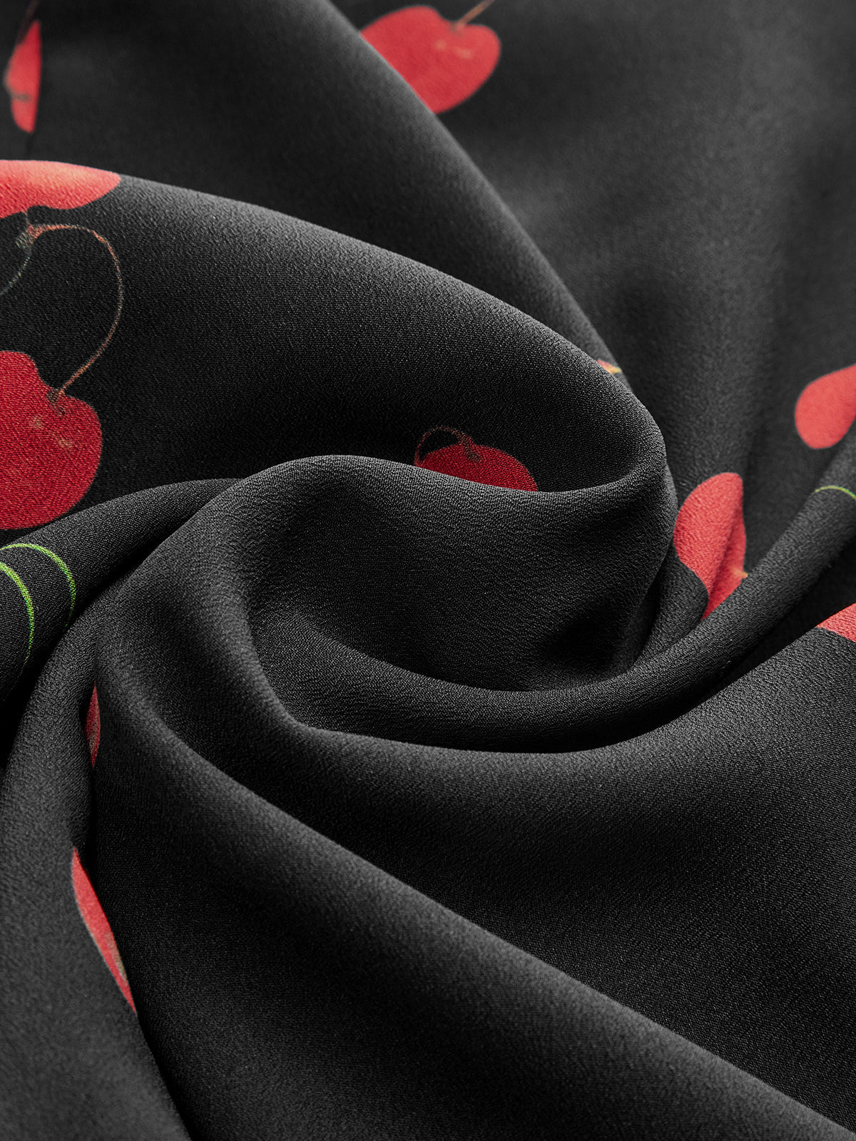 Cherry Print Sleeveless V-Neck Mini Dress