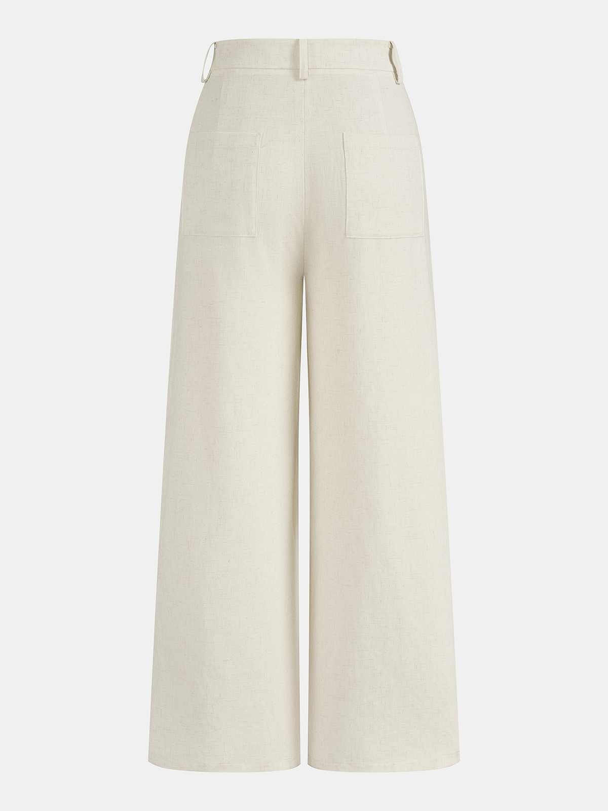 Cotton Linen High Waist Wide Leg Pants