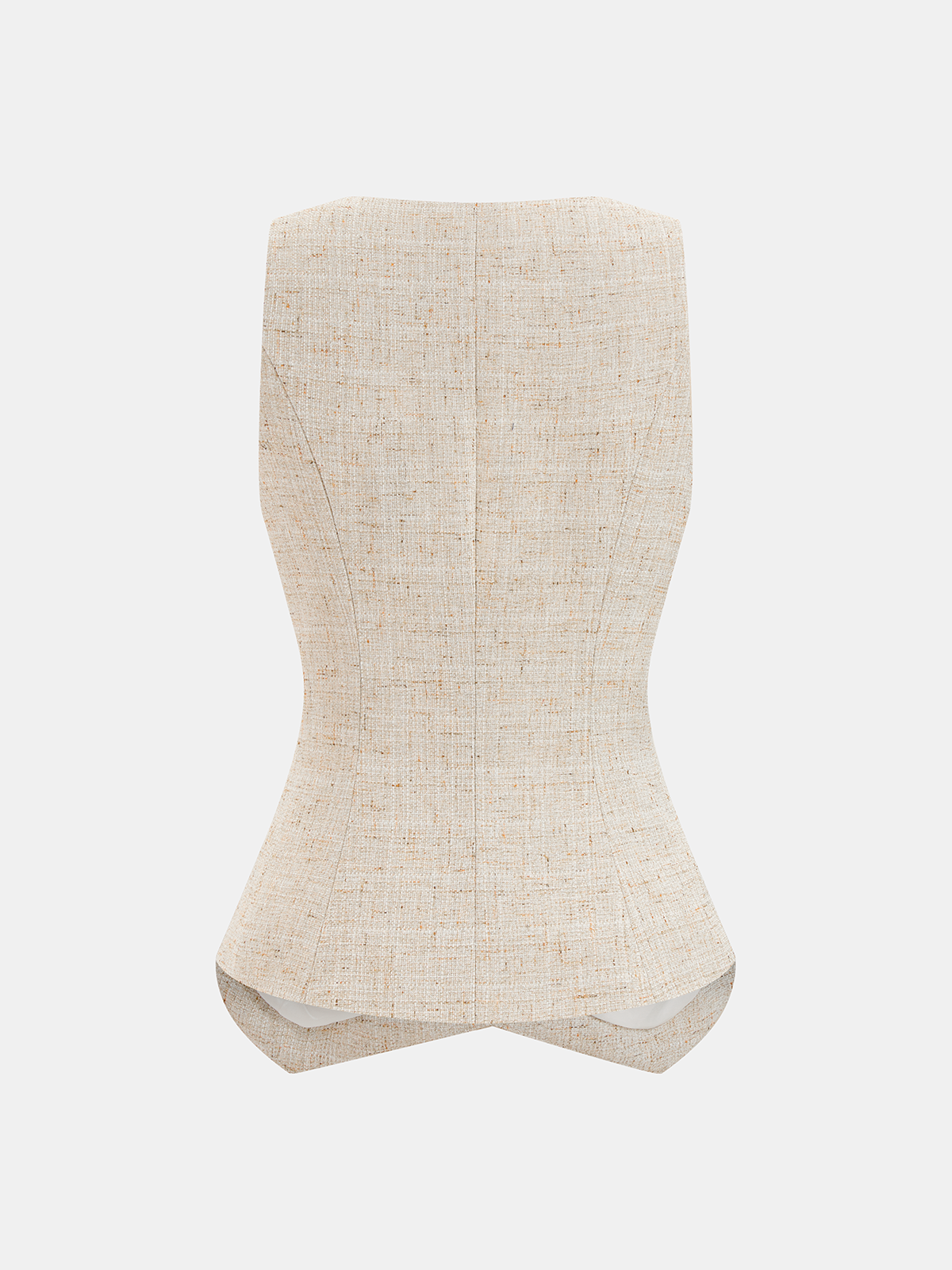 Tweed-Weste mit Knöpfen und Mini-Shorts-Set