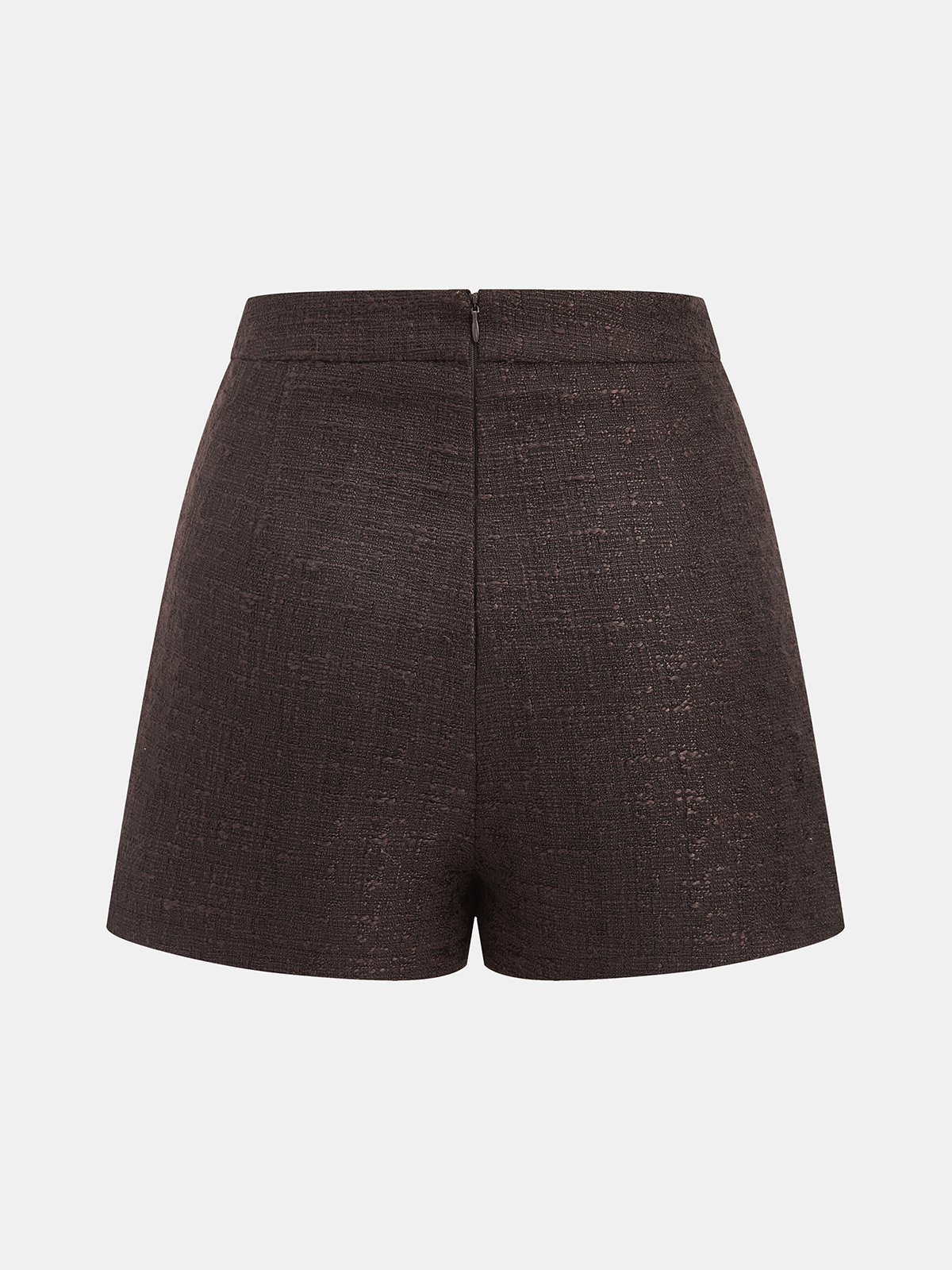 Shorts en tweed à boucle mors de cheval