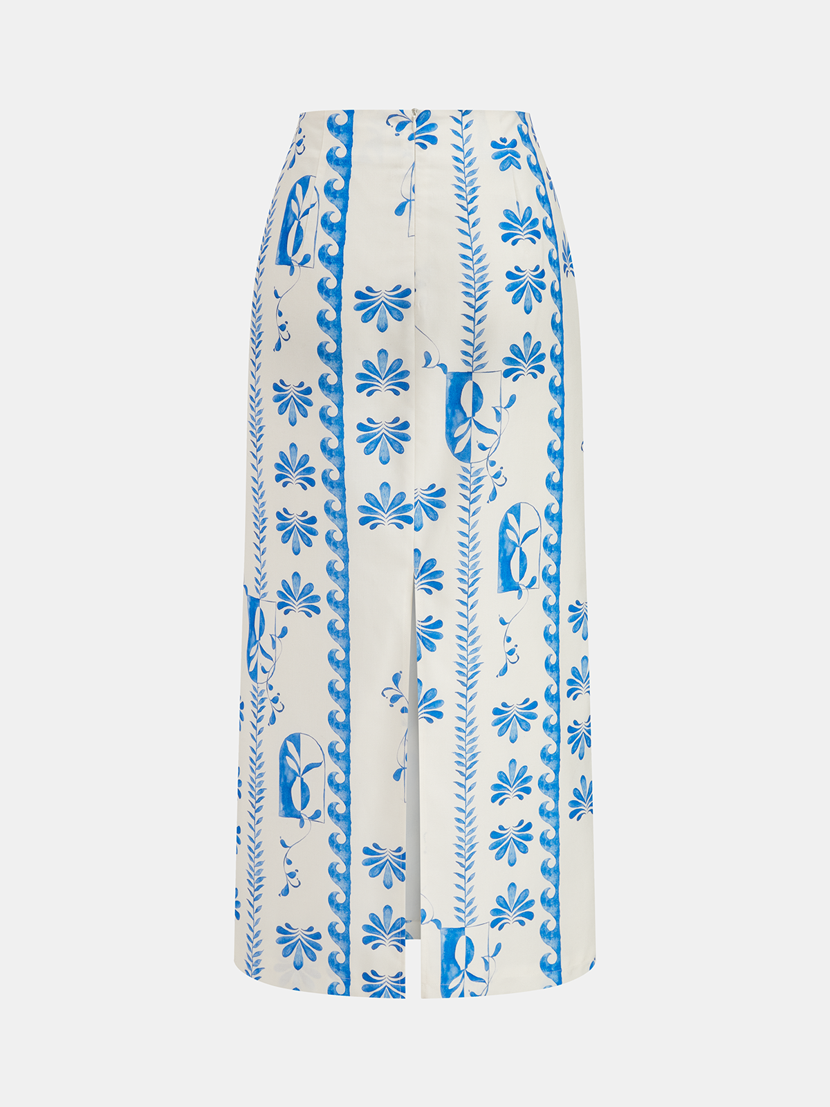 Ensemble gilet boutonné imprimé et jupe longue