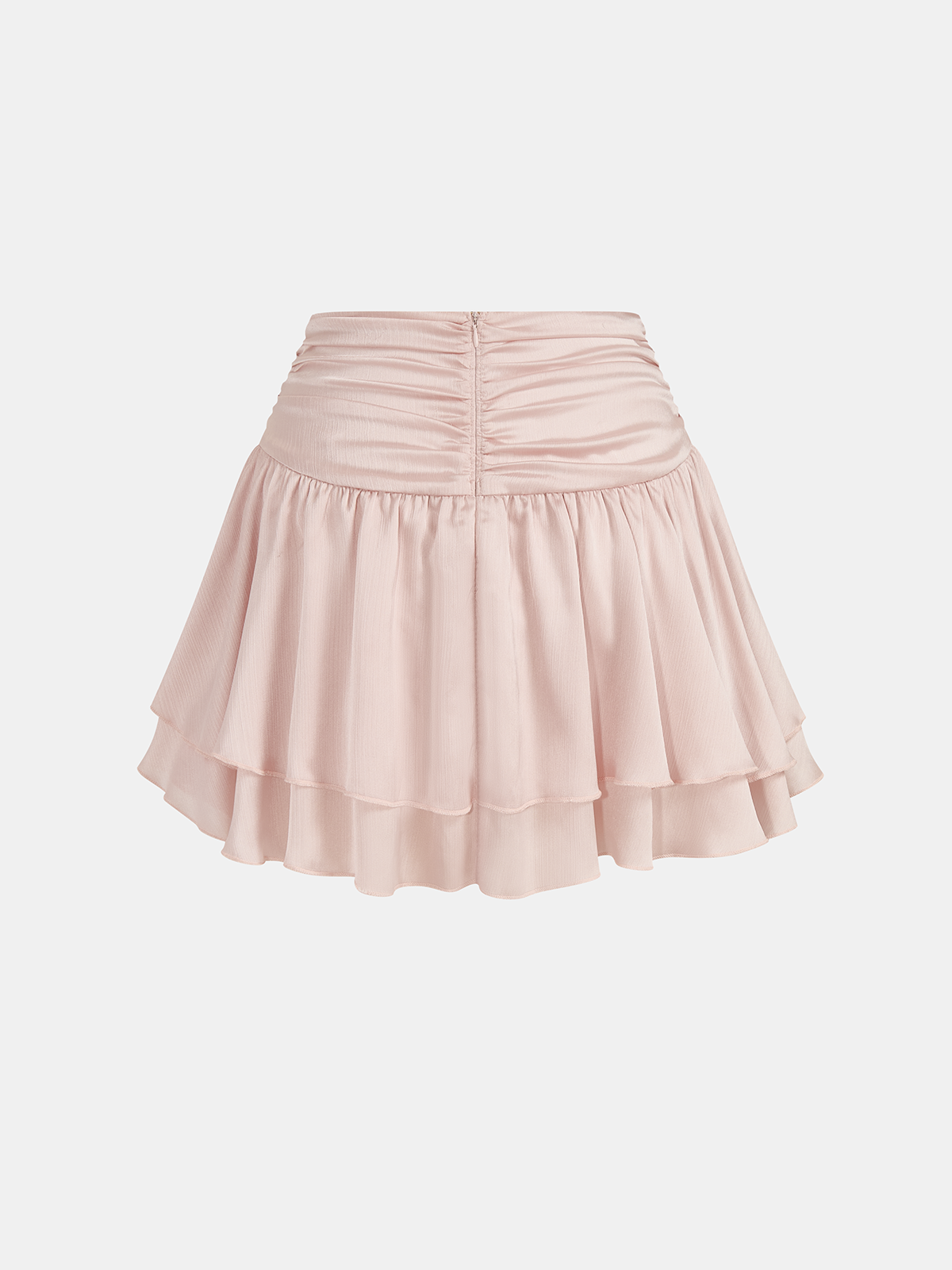 Ensemble haut asymétrique et mini-jupe rose 3D