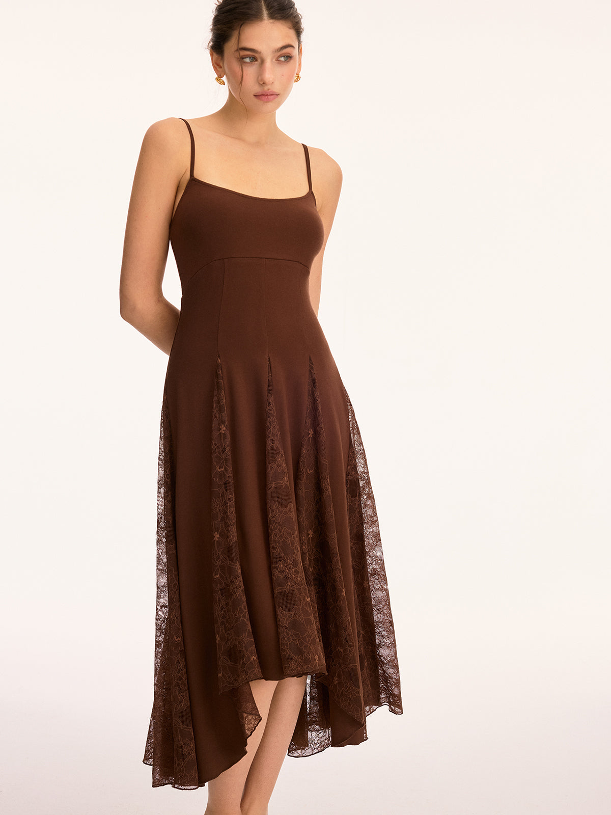 Lace Panel Cami Maxi Dress