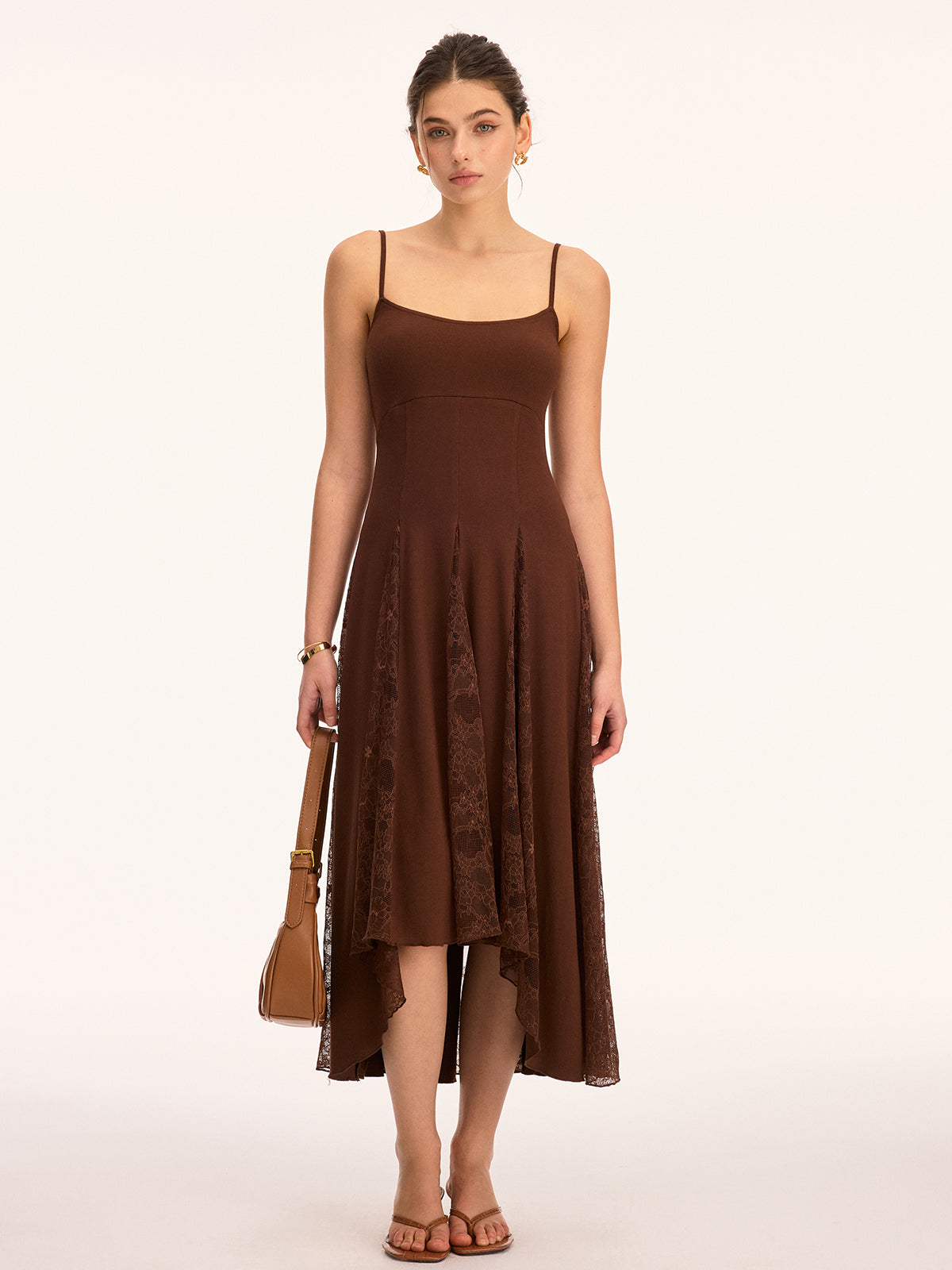 Lace Panel Cami Maxi Dress